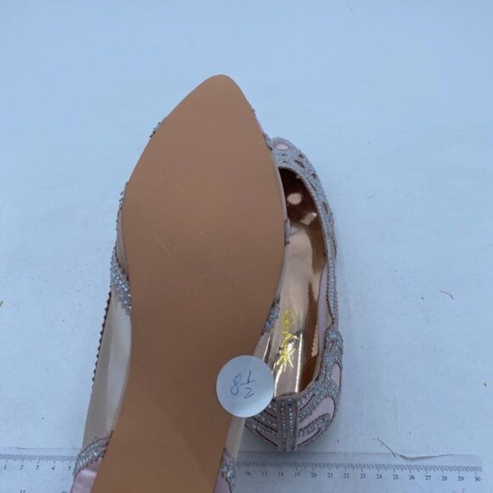 XYD Pink Rhinestone Mesh Flats - Picture 6 of 8